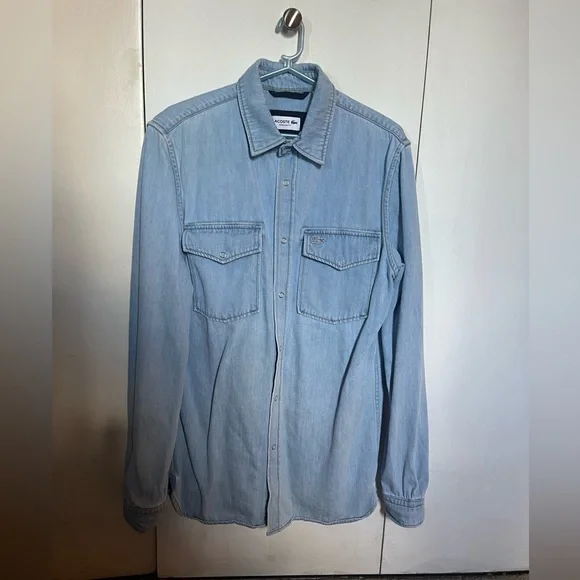Lacoste | Shirts | Lacoste Denim Button Down Shirt Regular Fit Us Size  Small France Size38 | Poshmark